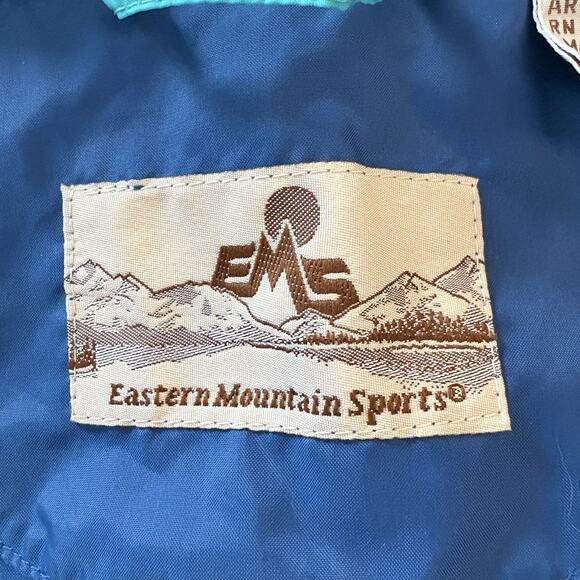 Vintage Eastern Mountain Sports Nylon Blue Rain Jacket Windbreaker Size Large - Picture 11 of 16